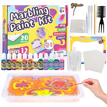 Peinture à marbrure, set de bricolage, set d'aquarelle pour enfants