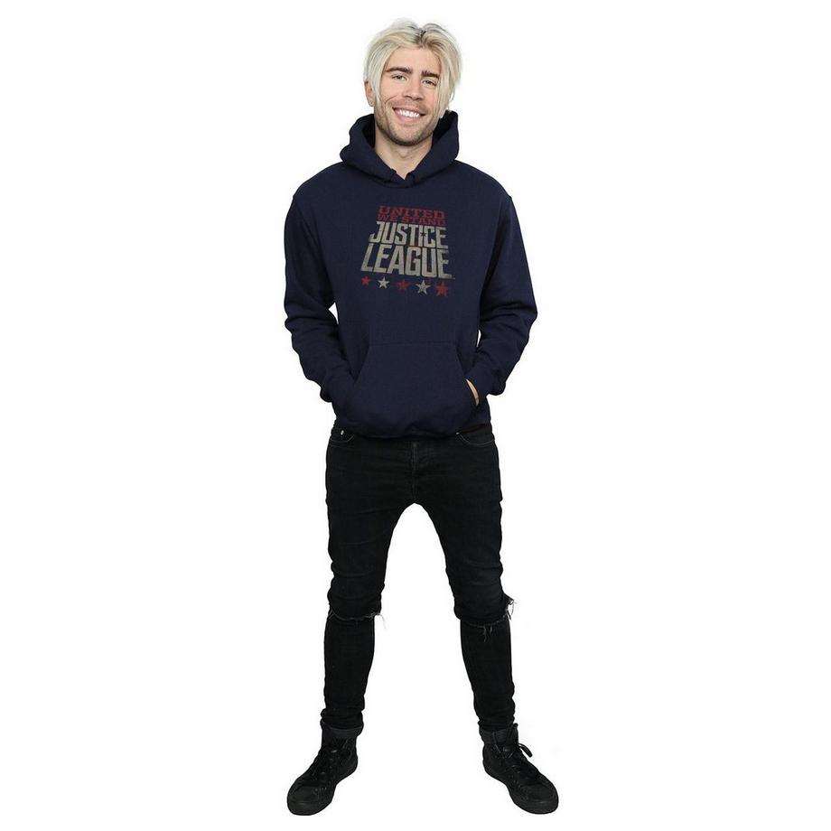 DC COMICS Justice League United We Stand Felpa con Cappuccio  