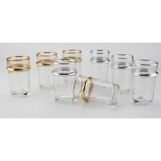 Aulica TEEBECHER AUS GLAS MIT GOLDRAND 175ML - 6ER-SET  