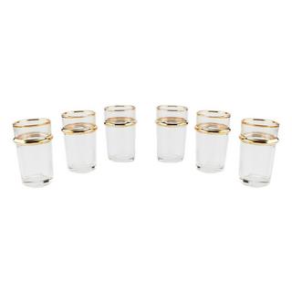 Aulica TEEBECHER AUS GLAS MIT GOLDRAND 175ML - 6ER-SET  