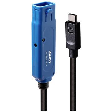 USB-Kabel USB 3.2 Gen1 USB-A Buchse, USB-C® Stecker 5.00 m Schwarz/Blau