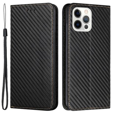 Cover-Discount  iPhone 15 Pro - Carbon Look Flip Case Hülle 
