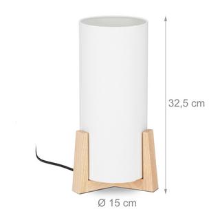 B2X Lampe de table avec base en bois  