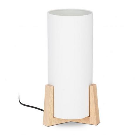 B2X Lampe de table avec base en bois  