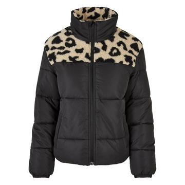 sherpa-daunenjacke gemischt damen urban cassics aop sherpa