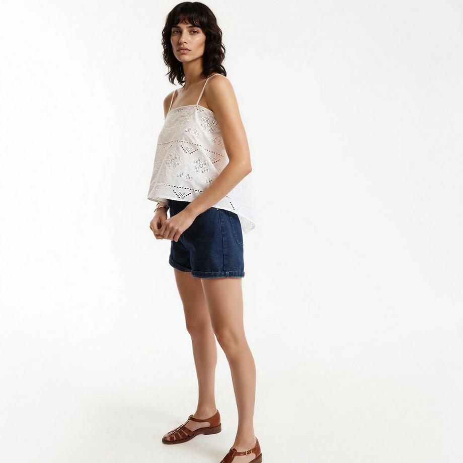 La Redoute Collections Top fines bretelles broderie anglaise  