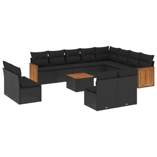 VidaXL set divano da giardino Polirattan  