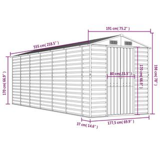 VidaXL Abri de jardin acier  