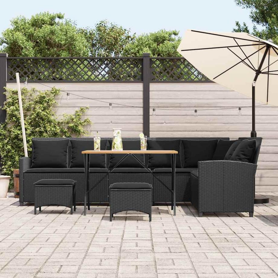 VidaXL Garten-sofagarnitur poly-rattan  