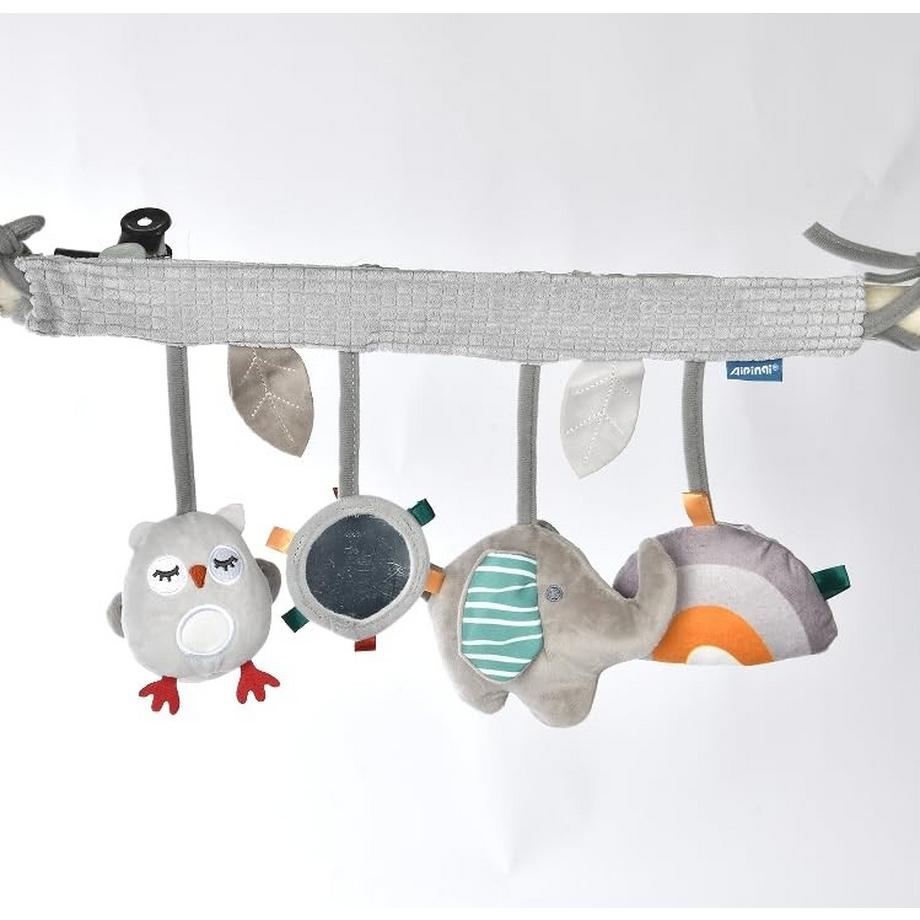 Activity-board  Jouet de carrosse pour bébé, chaîne d'activité en spirale pour bébé, jouet suspendu pour bébé, spirale en tissu pour saisir et sentir avec une cloche 