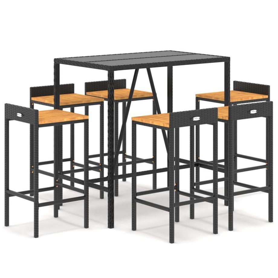 set bar da giardino Polirattan