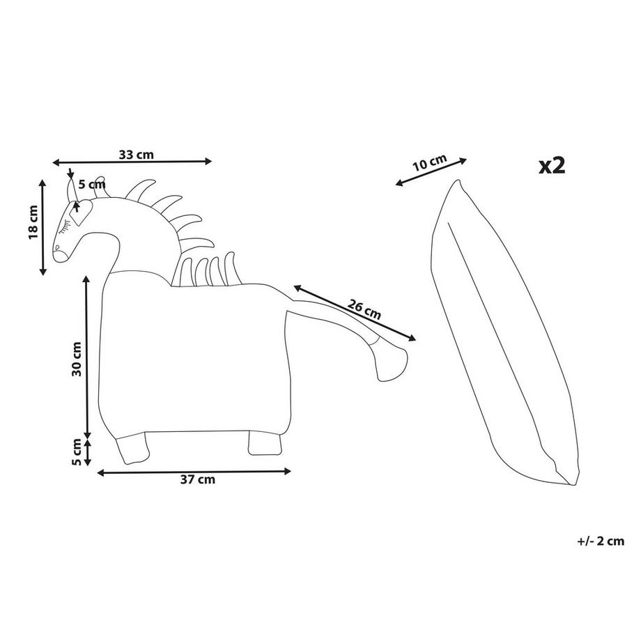 Beliani Dekokissen 2er Set aus Baumwolle Modern LAMMI  