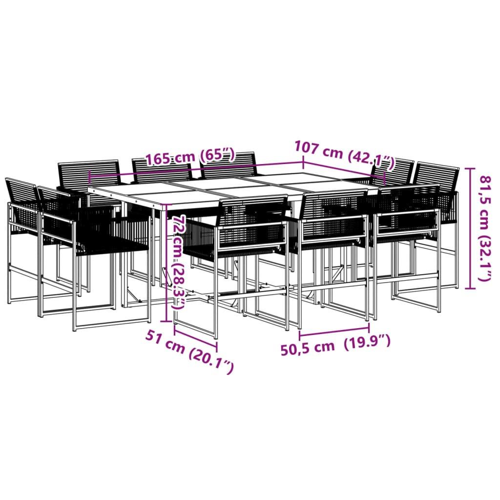 VidaXL Garten essgruppe poly-rattan  