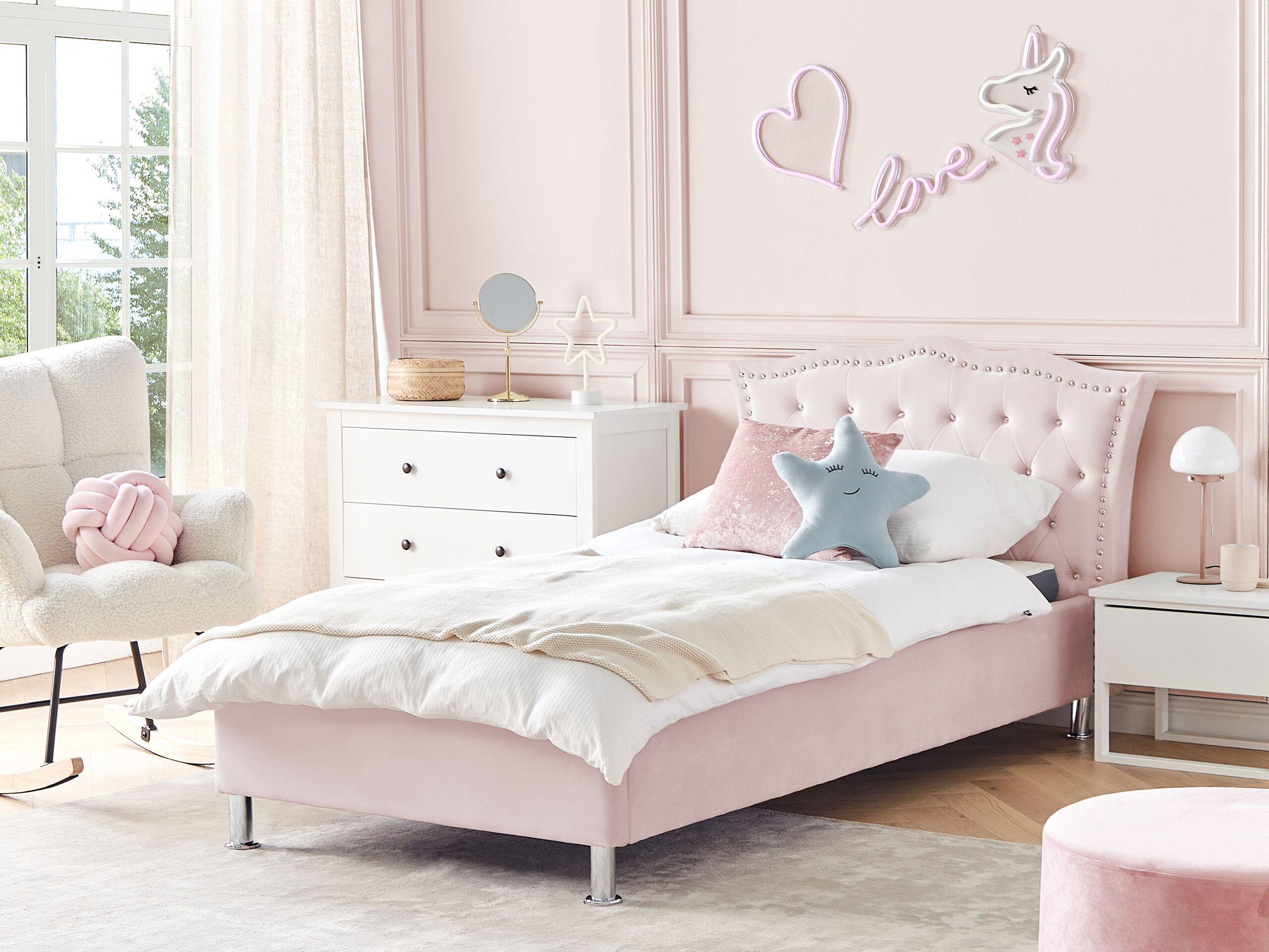 Beliani Letto en Velluto Glamour METZ  