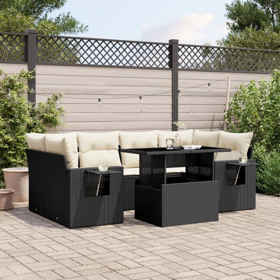 VidaXL set divano da giardino Polirattan  