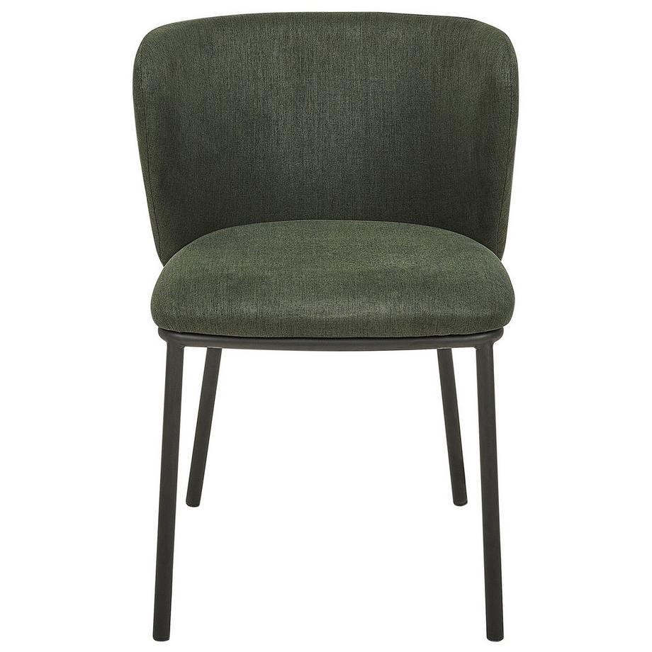 Beliani Set di 2 sedie da pranzo en Tessuto Moderno MINA  