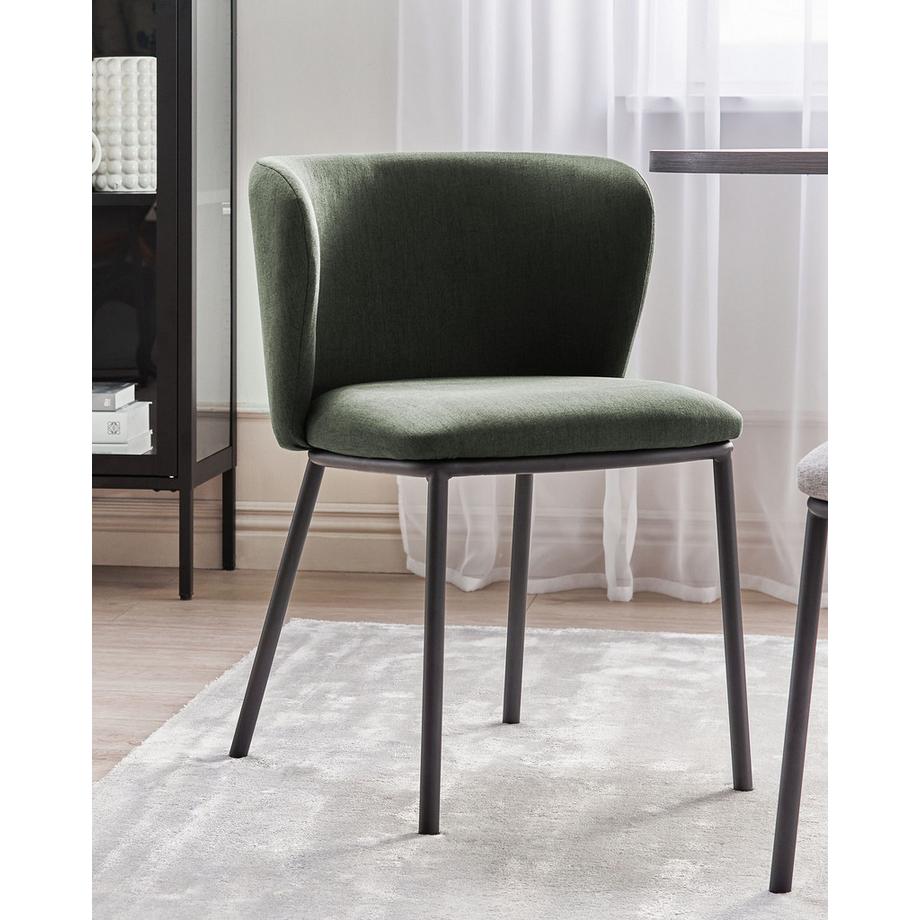 Beliani Set di 2 sedie da pranzo en Tessuto Moderno MINA  