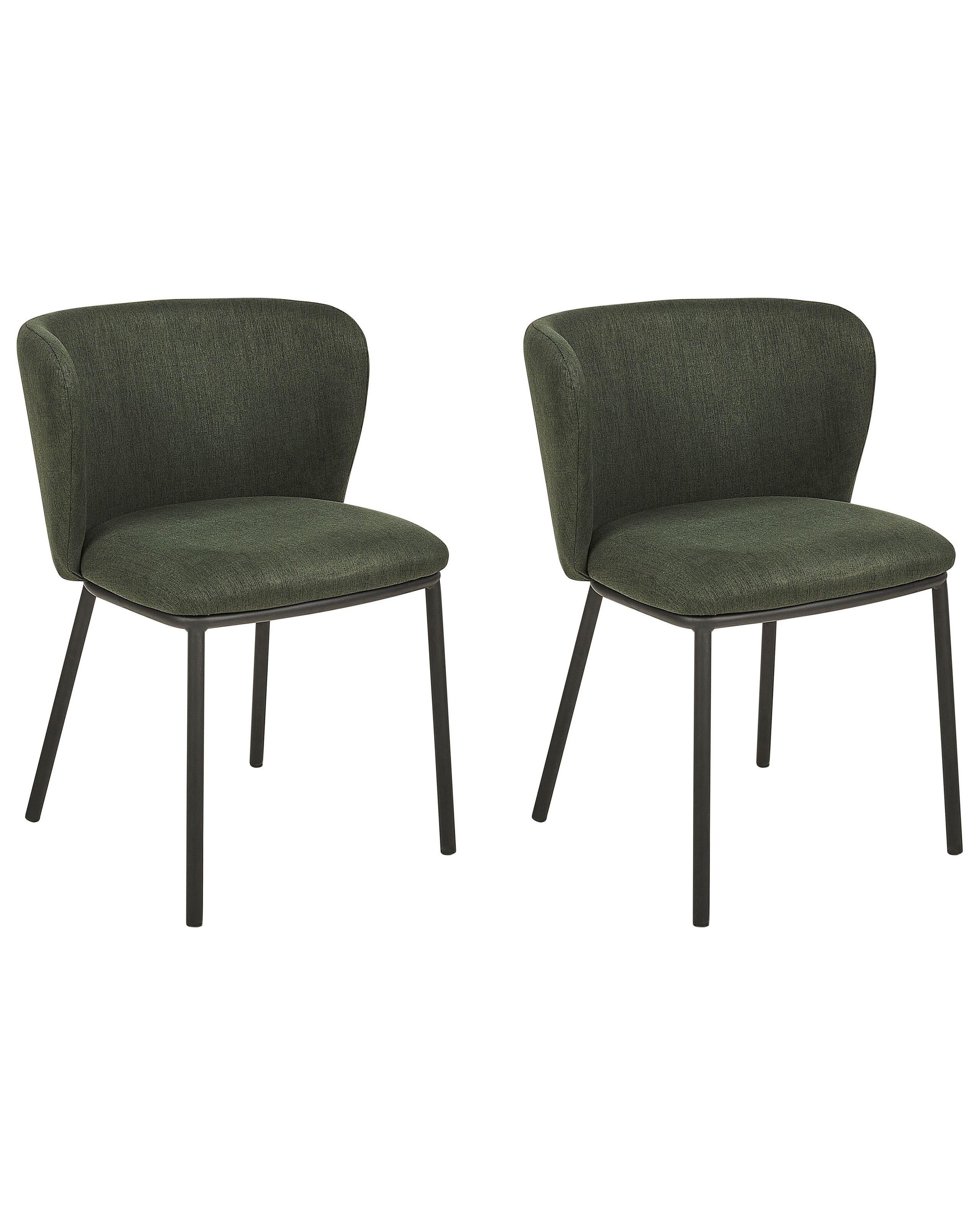 Beliani Lot de 2 chaises en Polyester Moderne MINA  