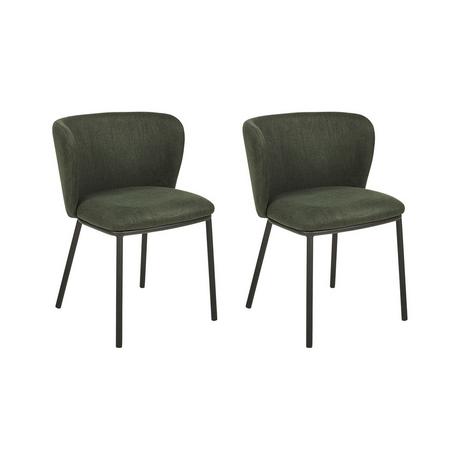 Beliani Lot de 2 chaises en Polyester Moderne MINA  