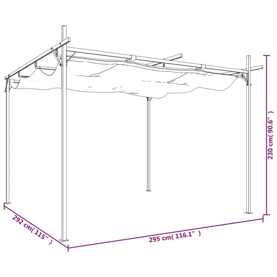 VidaXL Pergola tissu  