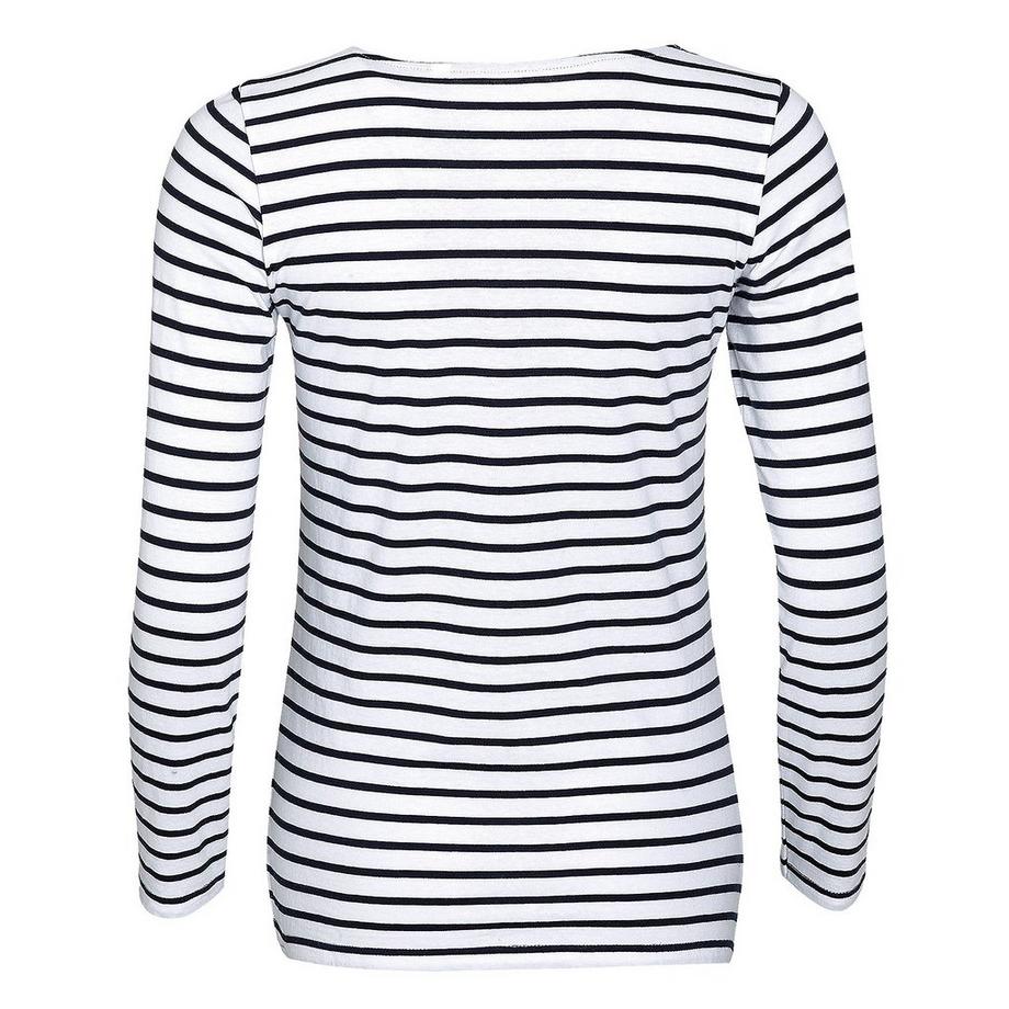 SOLS Marine Gestreiftes Langarm T-Shirt  