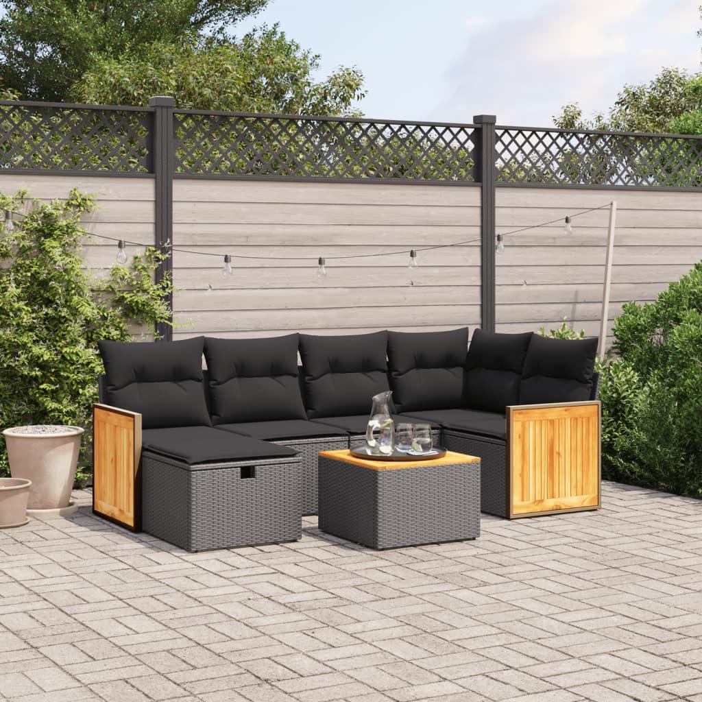 VidaXL set divano da giardino Polirattan  