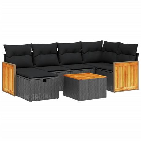 VidaXL set divano da giardino Polirattan  