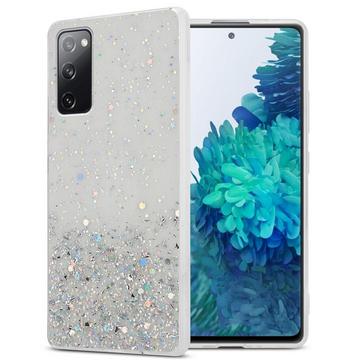 Housse compatible avec Samsung Galaxy S20 FE - Coque de protection en silicone TPU flexible avec paillettes scintillantes