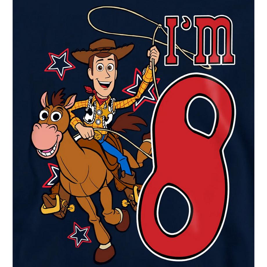 Toy Story  I'm 8 Felpa Con Cappuccio Compleanno Legno 