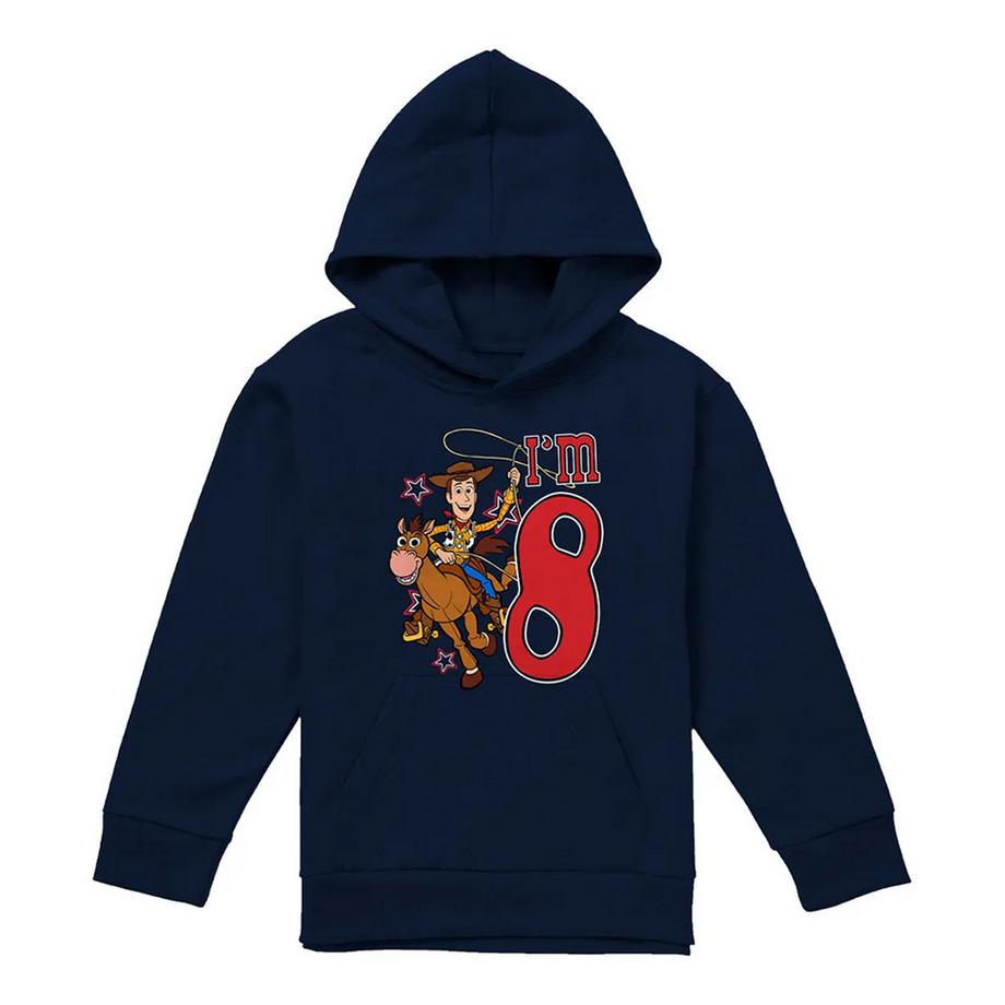 I'm 8 Felpa Con Cappuccio Compleanno Legno