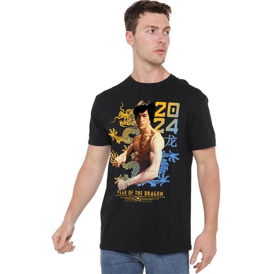 Bruce Lee  Year Of The Dragon Maglietta Due Toni 