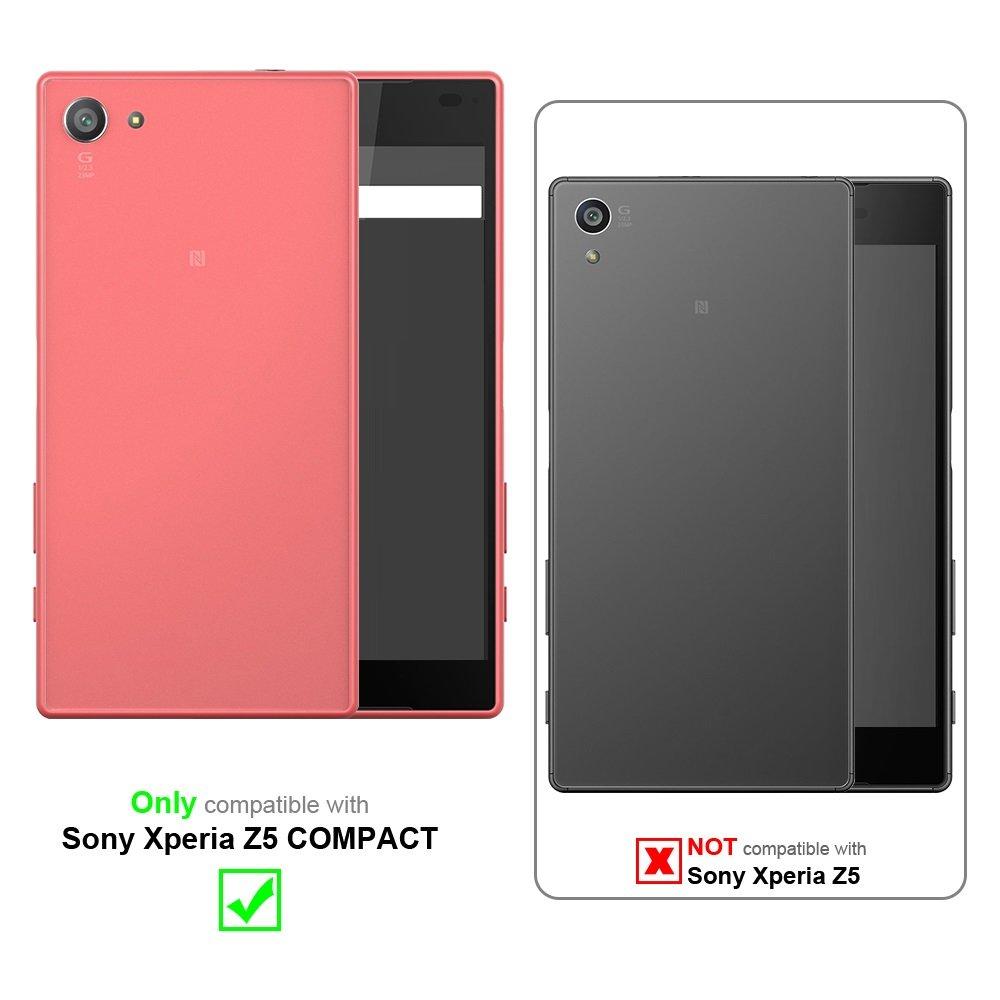 Cadorabo  Housse compatible avec Sony Xperia Z5 COMPACT - Coque de protection au design flip en similicuir lisse 