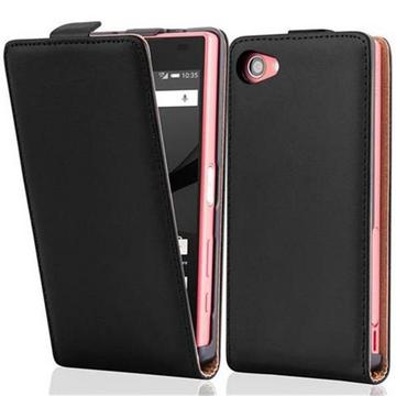 Housse compatible avec Sony Xperia Z5 COMPACT - Coque de protection au design flip en similicuir lisse