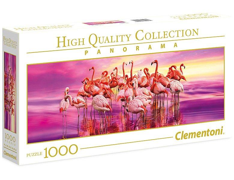 Clementoni  39427 Tanz der Flamingos – Puzzle 1000 Teile, Panorama Puzzle, Geschicklichkeitsspiel für die ganze Familie, Erwachsenenpuzzle ab 14 Jahren, ideal als Weihnachtsgeschenk 