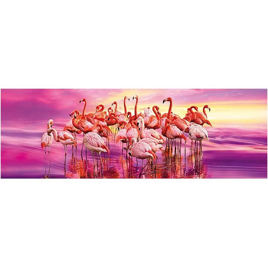 Clementoni  39427 Tanz der Flamingos – Puzzle 1000 Teile, Panorama Puzzle, Geschicklichkeitsspiel für die ganze Familie, Erwachsenenpuzzle ab 14 Jahren, ideal als Weihnachtsgeschenk 
