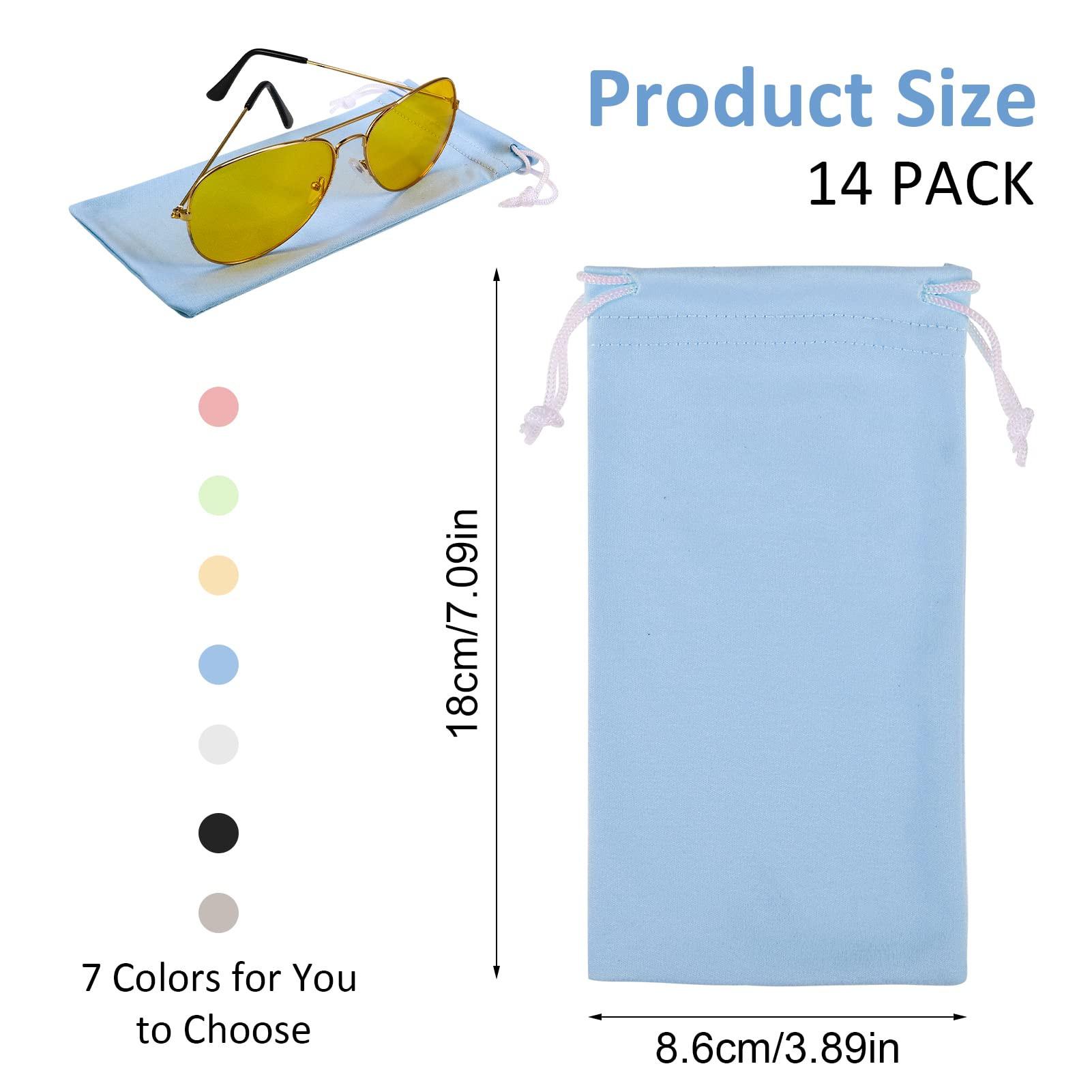 Only-bags.store 14 Stück weiches Mikrofaser Brillenetui  