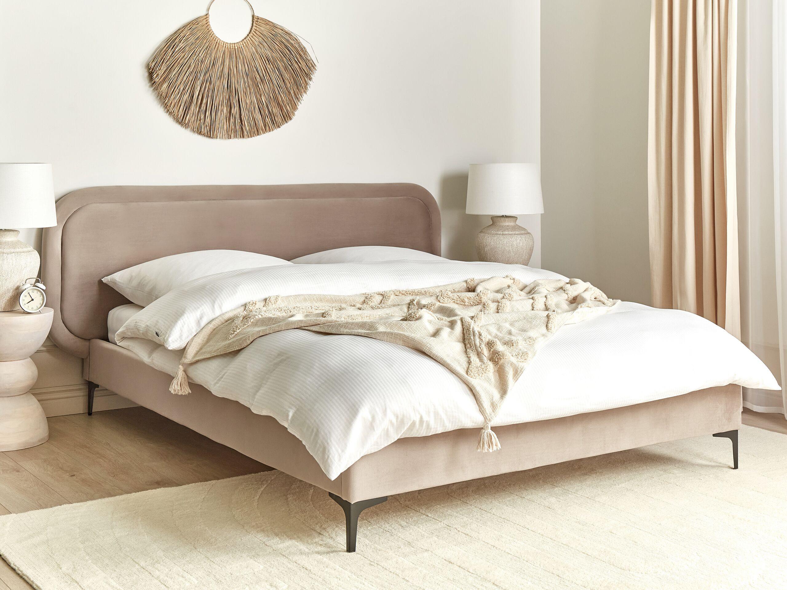 Beliani Letto en Velluto Moderno SUZETTE  