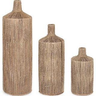 mutoni  Bouteille décorative Phetra naturel rond (set de 3) 