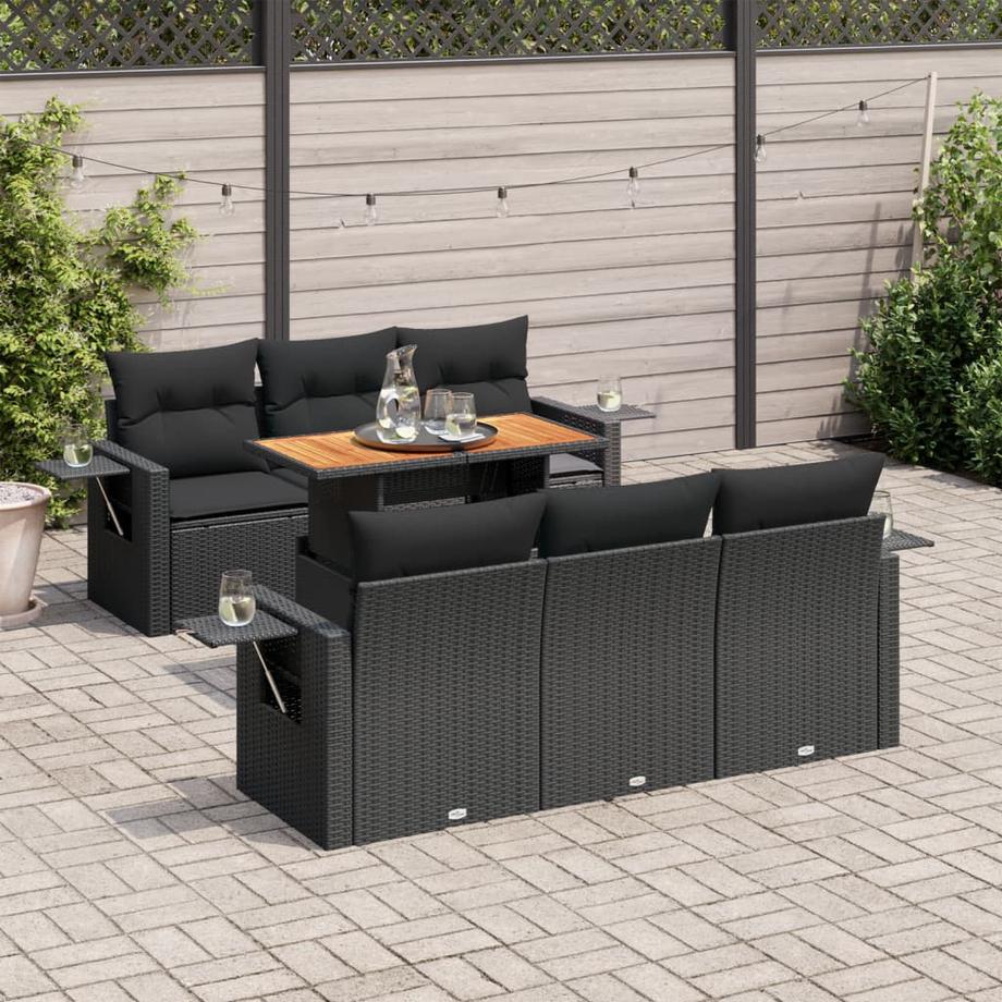 VidaXL set di divani da giardino Polirattan  