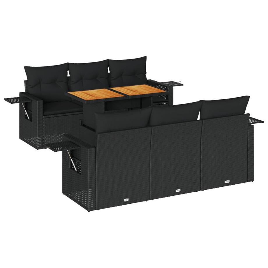 set di divani da giardino Polirattan