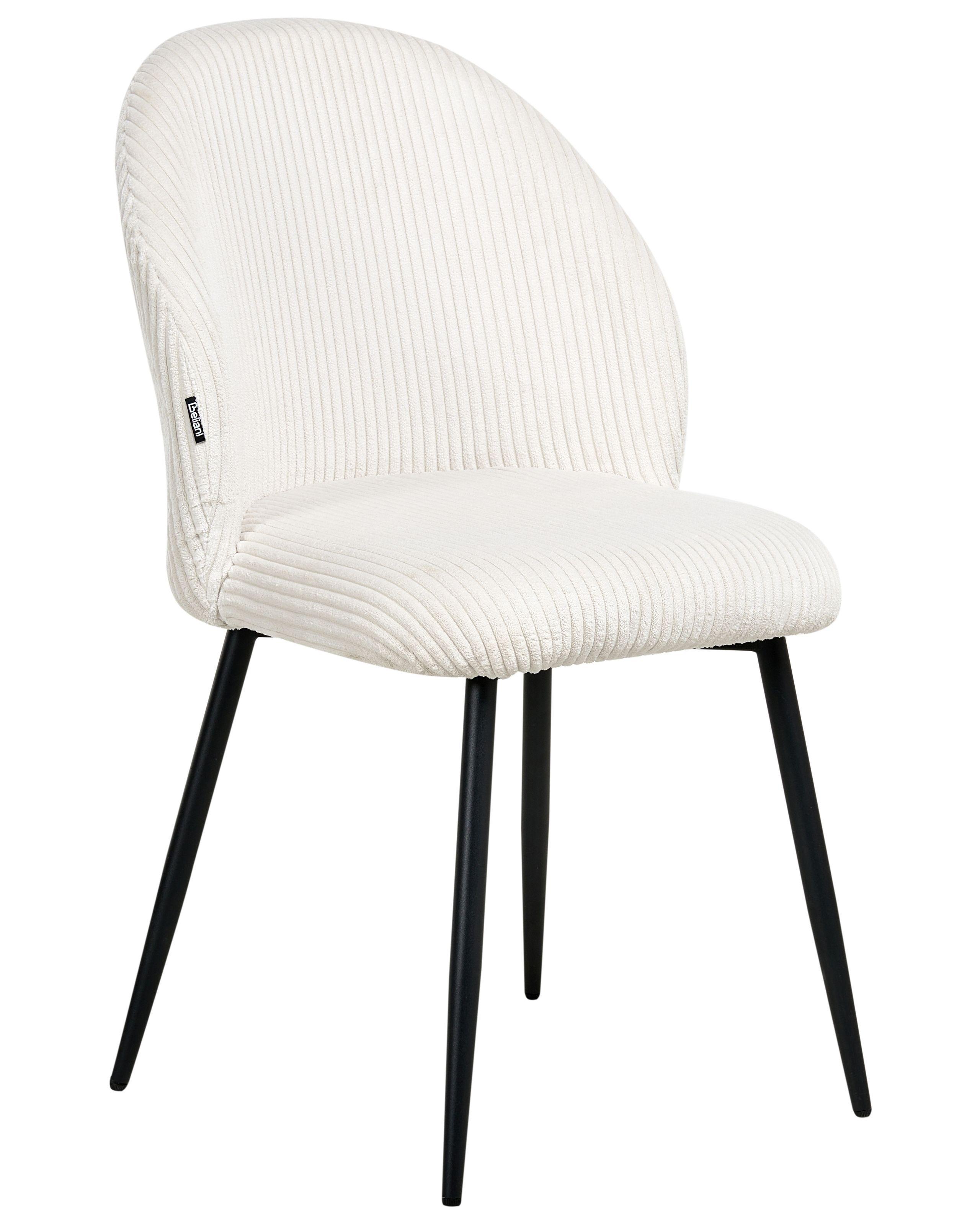 Beliani Esszimmerstuhl 2er Set aus Cord Modern ELOY  