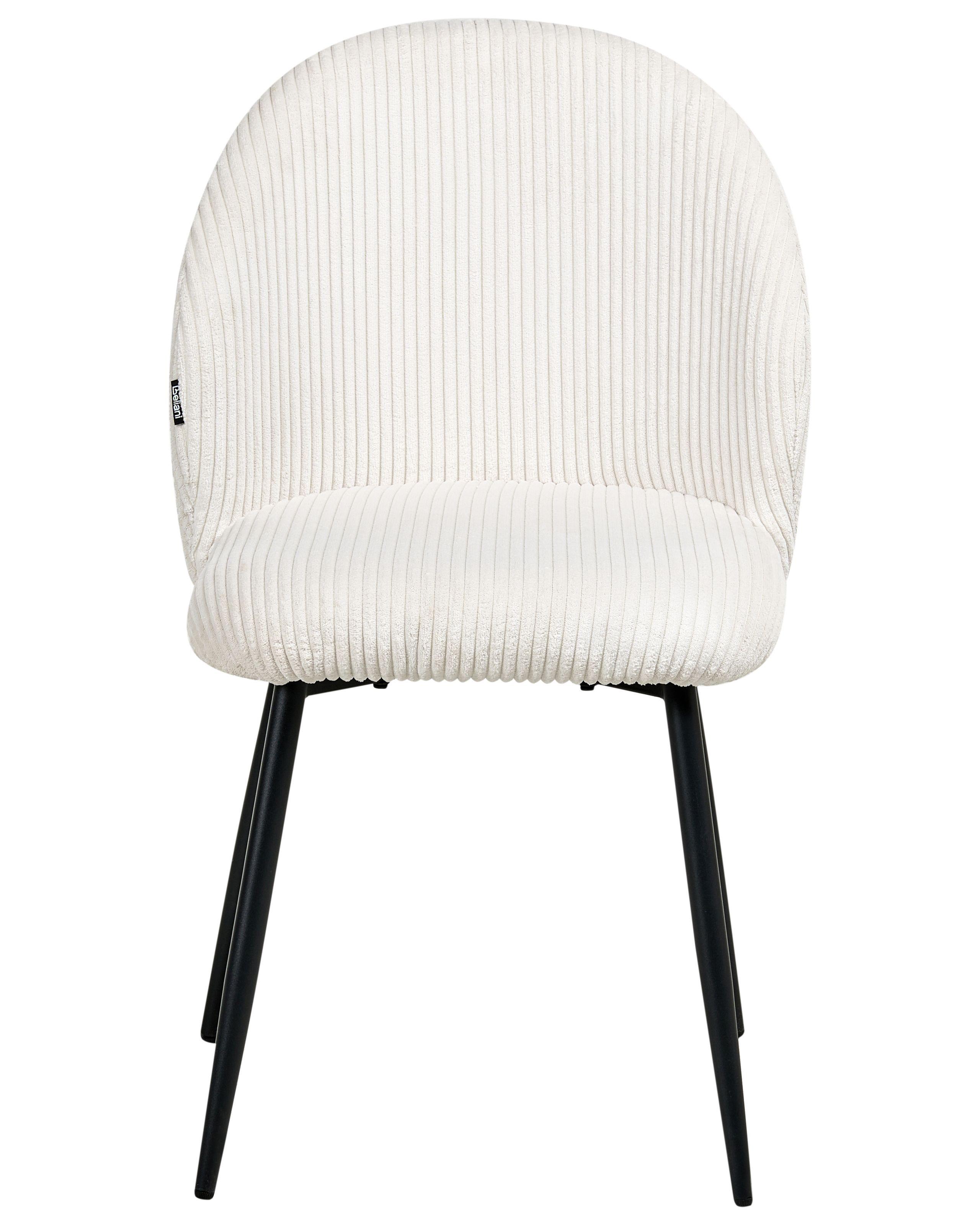 Beliani Esszimmerstuhl 2er Set aus Cord Modern ELOY  