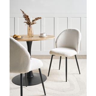 Beliani Esszimmerstuhl 2er Set aus Cord Modern ELOY  