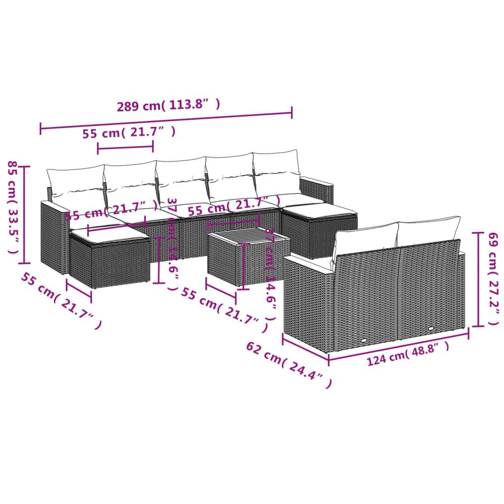 VidaXL Garten sofagarnitur poly-rattan  