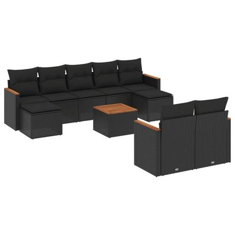 VidaXL set divano da giardino Polirattan  