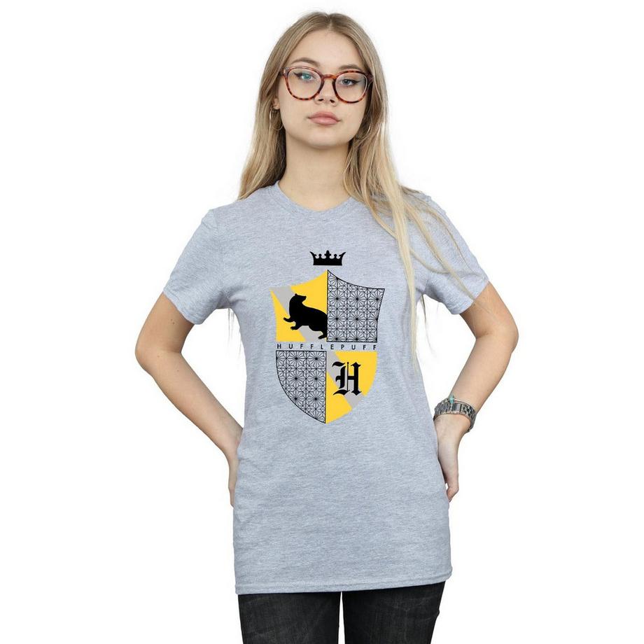 Harry Potter Hufflepuff Wappen Kurzarm T-Shirt  