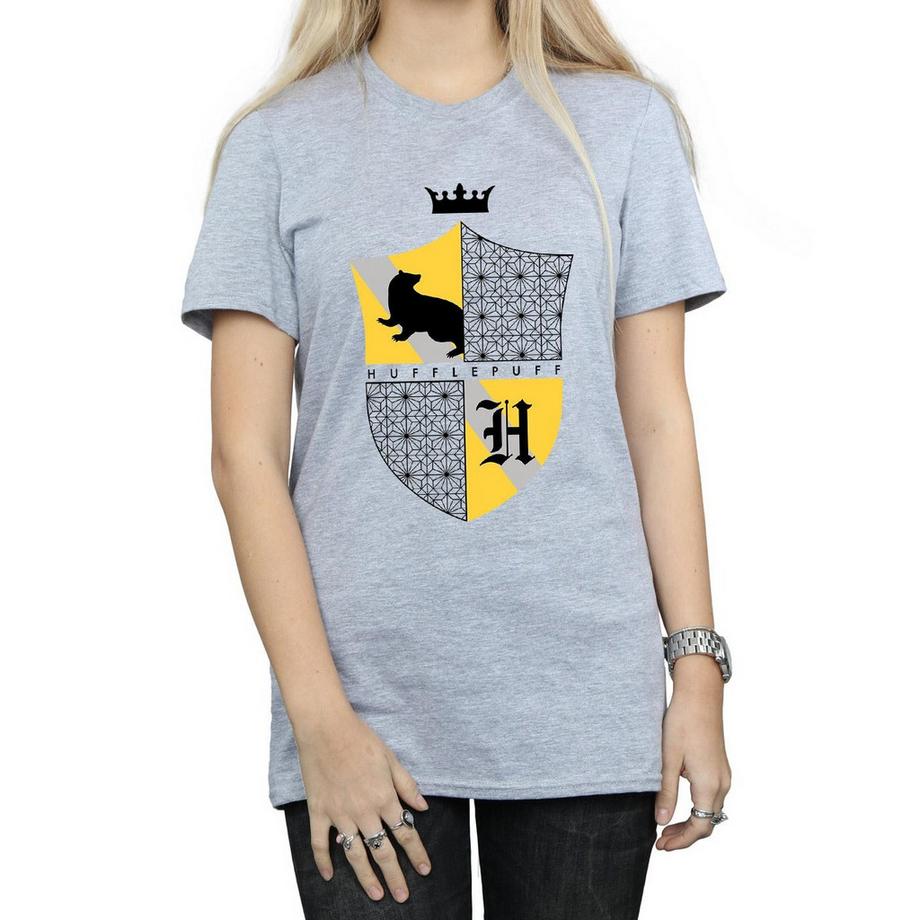 Harry Potter Hufflepuff Wappen Kurzarm T-Shirt  