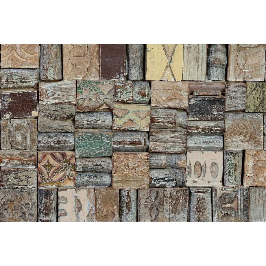 mutoni Truhe Holz recycelt multicolor 106x36  