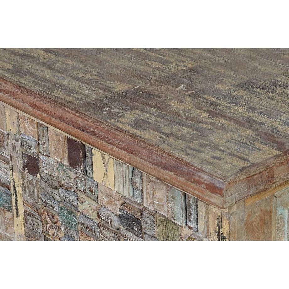 mutoni Truhe Holz recycelt multicolor 106x36  