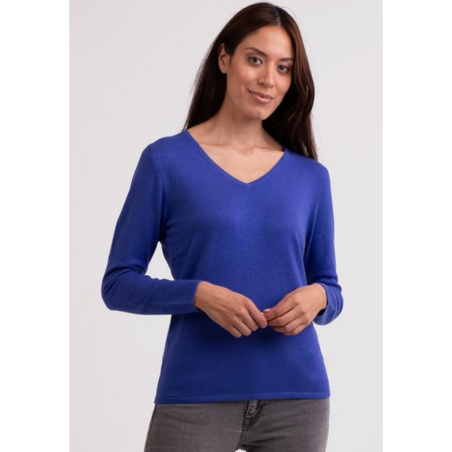 CASH-MERE.CH Soie Cachemire Pull Col V  